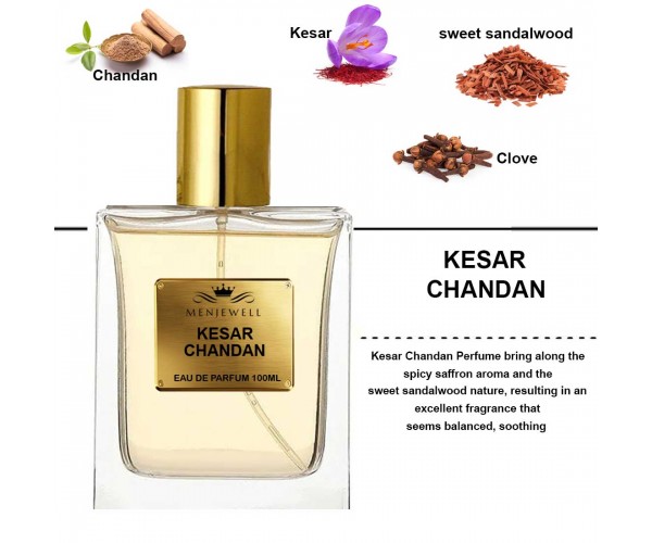 Menjewell Kesar Chandan Perfume|Long Lasting Perfume For Men & Women| Eau de Parfum - 100 ml