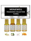Menjewell Gift Pack of 4 Long Lasting Roll on Floral Attar Perfumes 