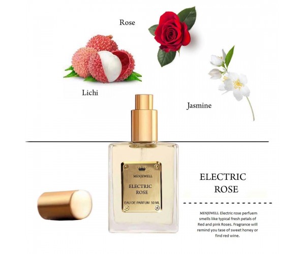 Menjewell Electric Rose Perfume For Women With Black Currant,Vanilla,Jasmine Long-Lasting Eau de Parfum - 50 ml  (For Women)