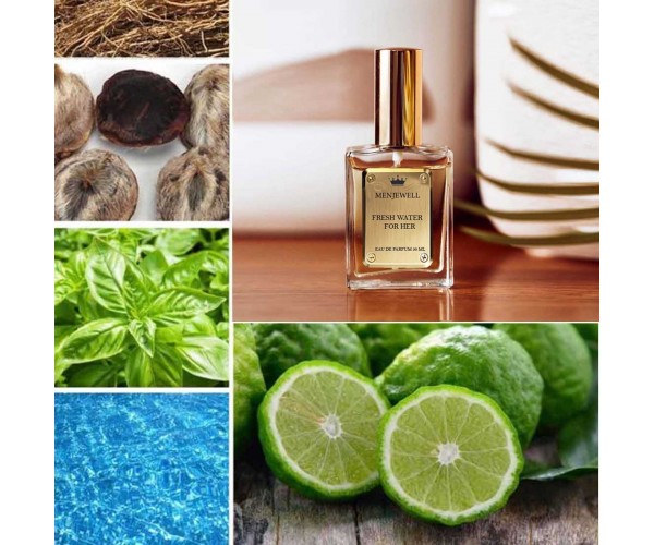 Menjewell FRESH WATER AQUA Perfume For Women With Bergamot,Pink Pepper Notes,Long Lasting Eau de Parfum - 50 ml  (For Women)