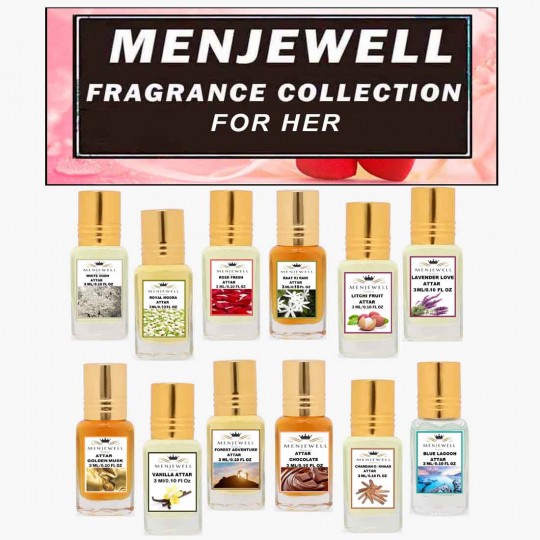 Menjewell Gift Set for Her (12 x 3ml) Attar 36ml