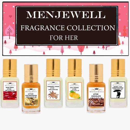 Menjewell Gift Set for Her (6 x 3ml) Attar 18ml