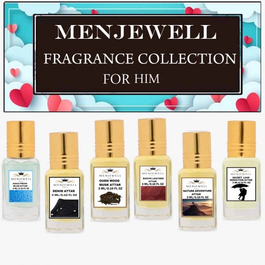 Menjewell GIFT-SET FOR MEN  (6 x 3ml )18ml Attar