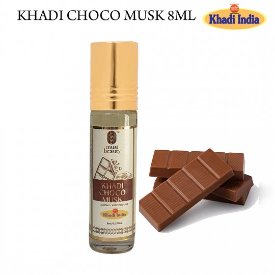 Khadi India Mustbeauty co Choco Musk Attar Perfume|Extra Long Lasting Fragrance|Premium attar Perfume -8ml