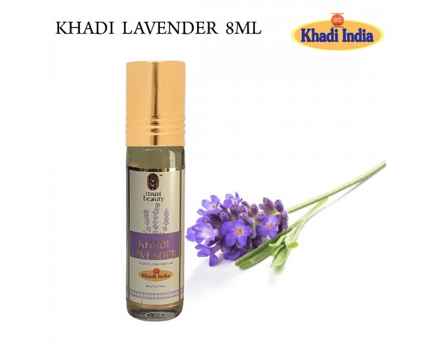 Khadi India Mustbeauty co Lavender Attar Perfume|Extra Long Lasting Fragrance|Premium attar Perfume-8ml