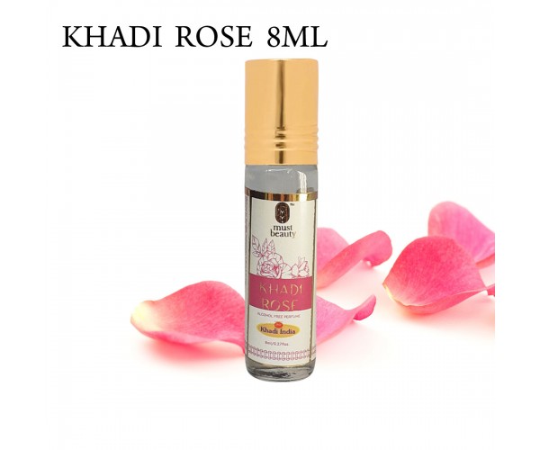 khadi India Mustbeauty co Rose Attar Perfume|Extra Long Lasting Fragrance|Premium attar Perfume -8ml