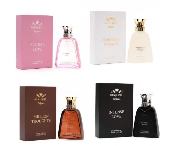 Menjewell Premium Intense Love, Floral Love, Precious Women, Million Thought Pack Of 4 Perfume-400Ml