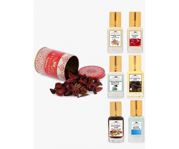 Menjewell Fragrances Combo Pack of 6PCs (6x5ml) Attar 30ml